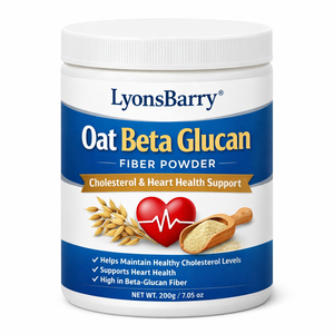 Poudre de fibres de bêta-glucane d'avoine, complément alimentaire pour la santé cardiaque et le cholestérol, fournisseur OEM pour l'exportation - Product Image 3