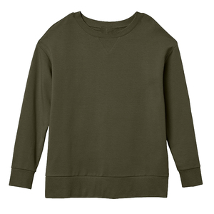 Sweat-shirt en coton French Terry pour femme, coupe décontractée, col rond, pull décontracté, vêtements streetwear - Product Image 4