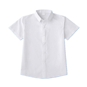 Camisa Escolar Unisex Blanca de Algodón Oxford, Personalizable con Marca, ODM, Manga Corta y Larga, Uniforme Escolar Primario, Transpirable - Product Image 3