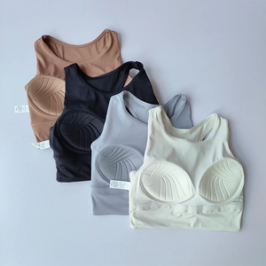 All-in-one Shock-<b>proof</b> Compact Sports Vest Running Breathable Full-cup Yoga Vest Gym Clothing Summer New Fitness Bra - Product Image 2