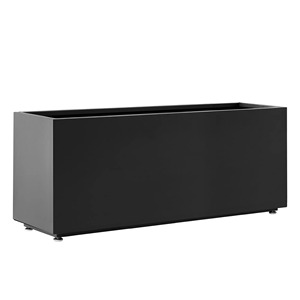 Jardinière minimaliste en métal noir pour plantes vertes, finition thermolaquée - Product Image 3