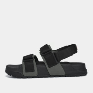 Sandales à séchage rapide, design décontracté avec logo moulé confortable, nouveau modèle élégant unisexe noir à brides croisées et plateforme - Product Image 1