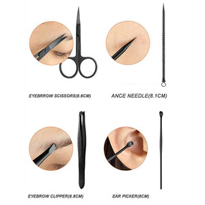 Wholesale Stainless Steel Nail Care Set with Travel Case Professional <b>Manicure</b> Scissors Pedicure Grooming <b>Kit</b> - Product Image 5