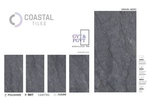 GRIS CLARO GRAVA 9mm Azulejos de porcelana pulida 600x1200MM / 24X48 Diseño clásico moderno Azulejos de ladrillo refractario Premium Certificado-CE - Product Image 4