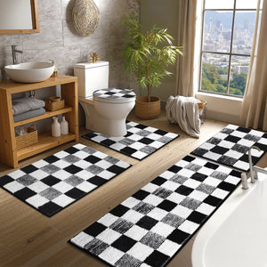 Customised Soak High Quality Natural Premium Design <b>Absorbent</b> Washable Bathroom Rug (Set of 5) Bath Rug Wholesale Bath <b>Mat</b> for - Product Image 1