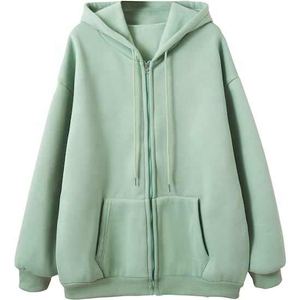 Sudadera con capucha y cremallera para hombre al por mayor, estilo oversize, ropa urbana elegante, cómoda, informal, básica, mezcla de algodón - Product Image 1