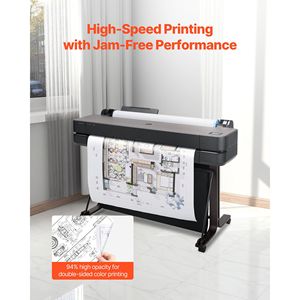 Rotolo di Carta per Plotter Formato Largo 24 pollici x 150 piedi, 8 Rotoli CAD Bond con Anima da 2 pollici, Rotoli Master da 20 LB per CAD - Product Image 2