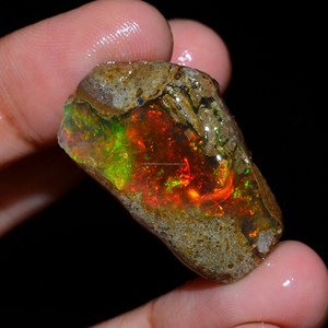 Lote de 5 Piezas de Ópalo Etíope Welo Fire Oily, Grado AAA, 100% Natural, en Bruto, Certificado por Terceros, para Joyería - Product Image 5