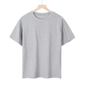 เสื้อยืดคอกลมผ้าฝ้ายแท้ 100% สำหรับผู้ชาย ทรงปกติ หนานุ่ม ระบายอากาศดี เป็นมิตรต่อสิ่งแวดล้อม รับพิมพ์ลายแบบรีดร้อน ขายส่ง - Product Image 1