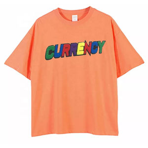 Nouveau T-shirt en coton léger de haute qualité, respirant, surdimensionné, avec broderie chenille, personnalisable avec logo, pour hommes, vente en gros - Product Image 3