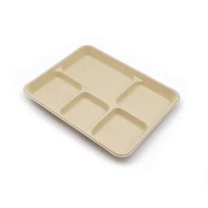 Best Quality 5 Inch Square <b>Pulp</b> Moulded Disposable Serving Tray Eco Friendly Biodegradable Water Resistant for Party Catering - Product Image 1