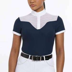 Camisa de Competición para Mujer, Moderna, con Logotipo Personalizado, Color Sólido, Material Transpirable de Punto, MOQ Bajo - Product Image 2