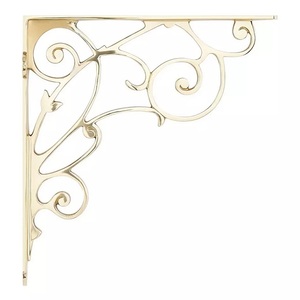 Stainless Brass <b>Shelf</b> <b>Brackets</b> Rustic Silver <b>Brackets</b> Durable Metal Support For Indoor UseHome Decor Connectors <b>Shelf</b> Supports - Product Image 5