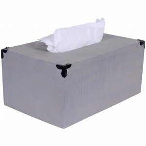 Modern Ceramic Tissue Box Cover White Square Design Convenient Home Decor - Product Image 6