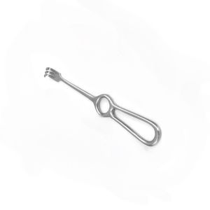 Écarteur Volkmann à 3 branches, à bout arrondi, en acier inoxydable, instrument chirurgical manuel certifié CE pour les procédures sur les tissus osseux et articulaires - Product Image 5