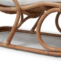 Chaise longue de jardin en rotin naturel faite à la main avec coussins et oreillers – Mobilier d'extérieur design pur
