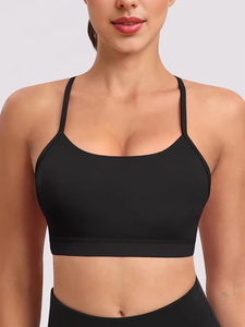 Sujetadores deportivos acolchados cómodos al por mayor para mujer, diseño de espalda en Y, tallas grandes, transpirables, tops de yoga para entrenamiento, sujetador deportivo de cobertura total - Product Image 4