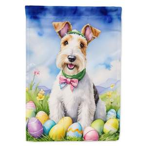 ธงในสวนลายสุนัขจิ้งจอกเทอร์เรียหลากสีสำหรับตกแต่งลานแบนเนอร์ตกแต่งลานกระดาษไข่อีสเตอร์สำหรับชานบ้านงานศิลปะสำหรับเตียงดอกไม้และสนามหญ้า - Product Image 1