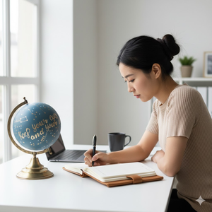 Globe terrestre classique en métal de grande taille pour bureau |   Carte du monde détaillée et colorée |   Support noir durable, outil d'apprentissage éducatif et décoration de table de bureau - Product Image 6