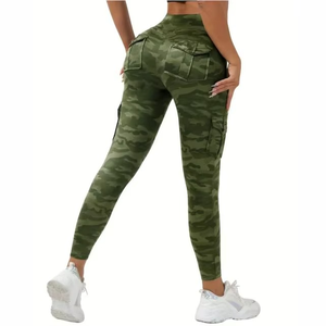 RAZERS IMPEX Women's Mid Waist Gym <b>Leggings</b> <b>Pockets</b> Breathable Anti-Bacterial Butt-Lifting Design Knitted Quick Dry OEM Service - Product Image 4