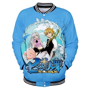 Sudadera con Capucha de Béisbol con Diseño Personalizado y Estampado 3D de los Siete Pecados Capitales para Hombre - Product Image 3