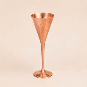 Handcrafted 100% Pure <b>Copper</b> Hammered Wine Glass Goblet Luxury Long Stem Champagne Flute For Hotel Bar And Wedding Tableware - Product Image 5