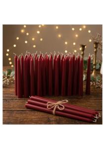 <b>Red</b> Taper <b>Candles</b> Handmade Soy/Paraffin/Palm Wax Vanilla Fragrance Smokeless-For Weddings Birthdays Halloween & More - Product Image 3