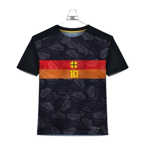 Camiseta de Fútbol Retro Sublimada con Estampado Personalizado, Cuello en V, Manga Corta, Unisex, de Alta Calidad, Transpirable, de Secado Rápido, 100% Poliéster - Product Image 5