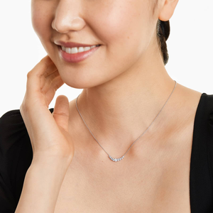 Collar de Cadena Fina de Plata 925 de Lujo para Mujer, con Diamantes de Moissanita Brillantes, Joyería Minimalista, Elegante Regalo de Moda - Product Image 3