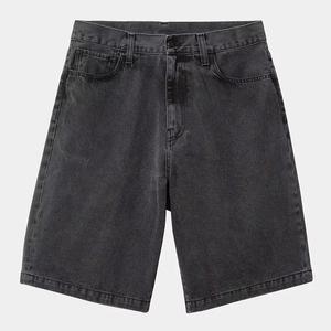 Custom Men's <b>High</b> <b>Waist</b> Denim <b>Shorts</b> with Embroidered Logo Casual Vintage Wash Distressed Jorts Denim <b>Short</b> For Men - Product Image 6