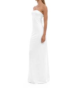 Robe de soirée 2026 pour femme, en satin tissé de haute qualité, sans bretelles, sexy, longueur ras du sol, dos nu, fermeture éclair latérale, motif uni, 100% satin - Product Image 6