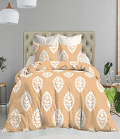Parure de lit 100 % coton moderne motif floral pour lit King/Queen, 300 fils, écologique, douce, durable et légère