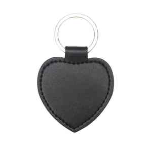 Porte-clés en cuir véritable souple, écologique, durable, avec logo imprimé UV, en forme de cœur, pour le Nouvel An - Product Image 5