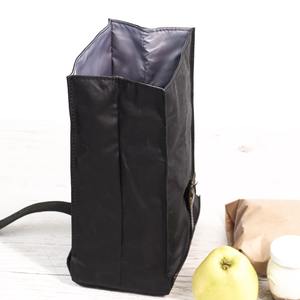 Sac isotherme classique en cuir et toile durable, fermeture éclair, imperméable, réutilisable, pour le transport de nourriture, LCLB-0022 - Product Image 3