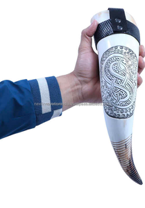 Bull Drinking Horn Tankards for Sipping Beer <b>Wine</b> Tea Coffee or Milk <b>Set</b> Available - Product Image 4