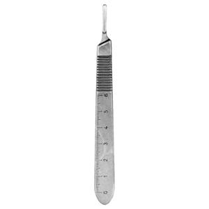 Manche de scalpel n°3 avec marquage gradué, acier inoxydable, certifié CE, qualité OEM, instruments chirurgicaux - Product Image 1