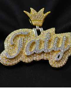 Pendentif Lettre Personnalisée Hip-Hop Iced Out, Pendentif Nom et Numéro, Breloque, Bijoux de Rappeur, Pendentif en Argent 925, Pendentif Double Couche - Product Image 1