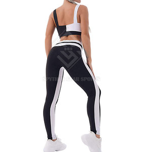 Conjunto de Yoga Suave y Cómodo de Alta Calidad, Ecológico y Transpirable, Tela Flexible, Diseño Sólido, Logotipo Frontal, Ropa Deportiva de 2 Piezas - Product Image 5