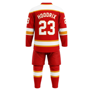 Ensemble d'uniformes de hockey sur glace personnalisés, directement de l'usine, maillot, pantalon et chaussettes imprimés par sublimation, tailles jeunes, adultes et grandes tailles, fournisseur en gros - Product Image 2