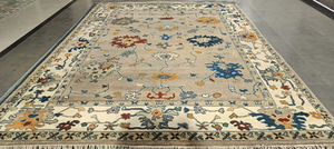 Alfombra Oriental Tejida a Mano de Lana y Poliéster, Rectangular 8x10, Color Sólido, Base de Tela Antideslizante con Revestimiento de PVC, Estilo Moderno - Product Image 3