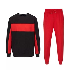 Conjunto de Sudadera con Capucha y Pantalones Deportivos para Hombre, Diseño Color Block, Informal, para Invierno, con Cordón Ajustable, Personalizable OEM - Product Image 1