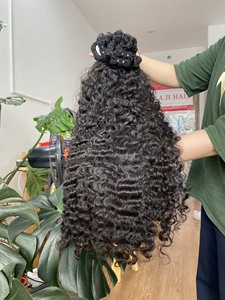 Paquetes de cabello rizado birmano, vendedores de cabello crudo sin procesar, cabello humano crudo alineado con cutícula vietnamita - Product Image 3