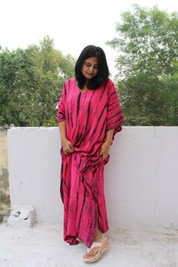 Premium Garde Tie Dye Kaftans Vestido tejido suave y agradable a la piel Hasta el suelo Kaftans de moda Tie Dye - Product Image 2