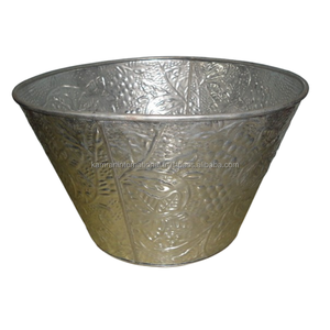 Jardinières rafraîchissantes en métal argenté pour accessoires de pot floral décoratif de jardin de restaurant - Product Image 3