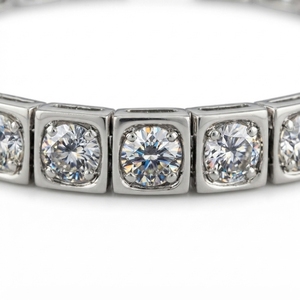 IGI Certified 13 CT Round Diamond Minimalist Tennis <b>Bracelet</b> in 10k White Gold Luxury Fine Jewelry for Women - Product Image 3