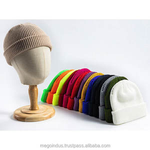 Bonnet en laine tricoté pour homme, casquette d'hiver chaude et douce en coton, bonnets de ski, 25 couleurs unies, bonnet en tricot pour femme, bonnets pour homme, bonnet en laine - Product Image 3