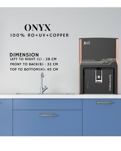 Système de purification d'eau domestique ONIX BLACK par osmose inverse avec réservoir de stockage de 9 LITRES, Cuivre Zinc Alcalin - Product Image 5
