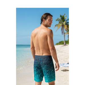 Shorts de Playa para Hombre, Sublimados, para Verano, Surf, Natación, Tejidos, Casuales, de Color Sólido, Impermeables, Transpirables y de Secado Rápido - Product Image 2