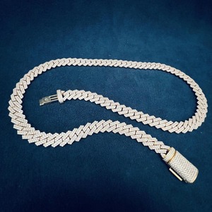 Hip Hop 14K Solid <b>Gold</b> Cuban <b>Infinity</b> Link Chain Brilliant Cut VVS Lab Grown Diamonds IGI Certified Iced <b>Necklace</b> Unisex Luxury - Product Image 6