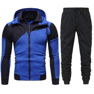 Ensemble de survêtement d'hiver pour homme, à capuche, uni, respirant, 100% coton, pour l'entraînement, la course à pied, la remise en forme, la salle de sport, le jogging - Product Image 4